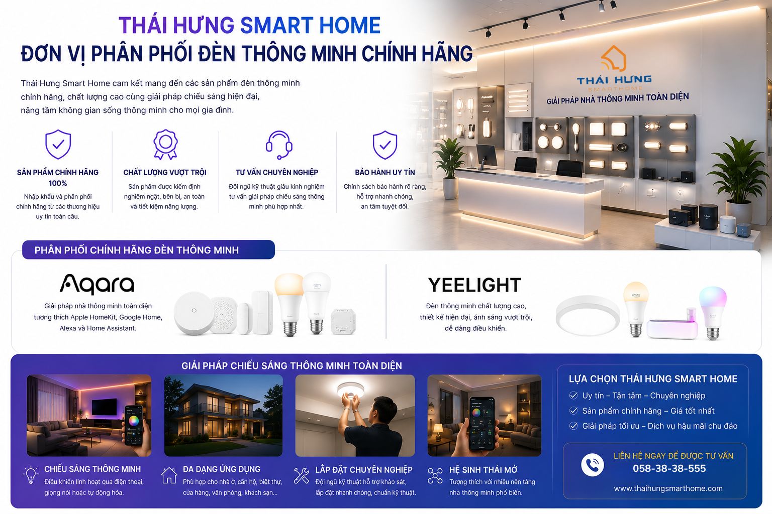 Thái Hưng Smart Home - Đơn vị phân phối đèn thông minh chính hãng tại Việt Nam