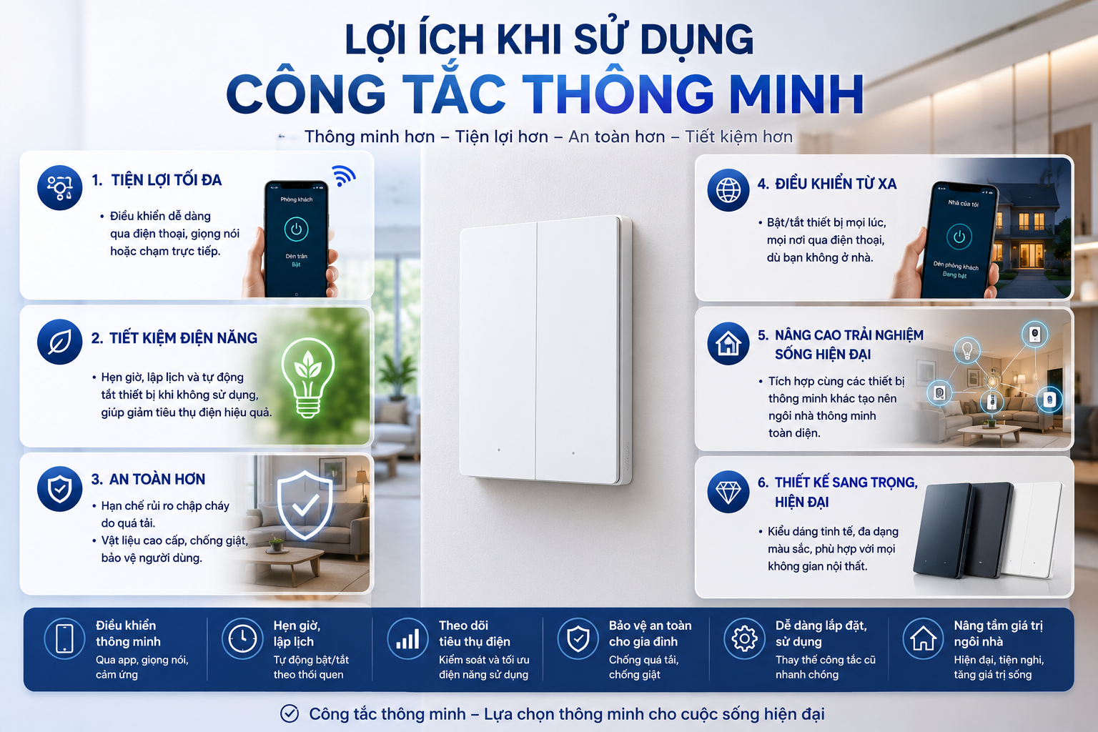Lợi ích khi sử dụng công tắc thông minh