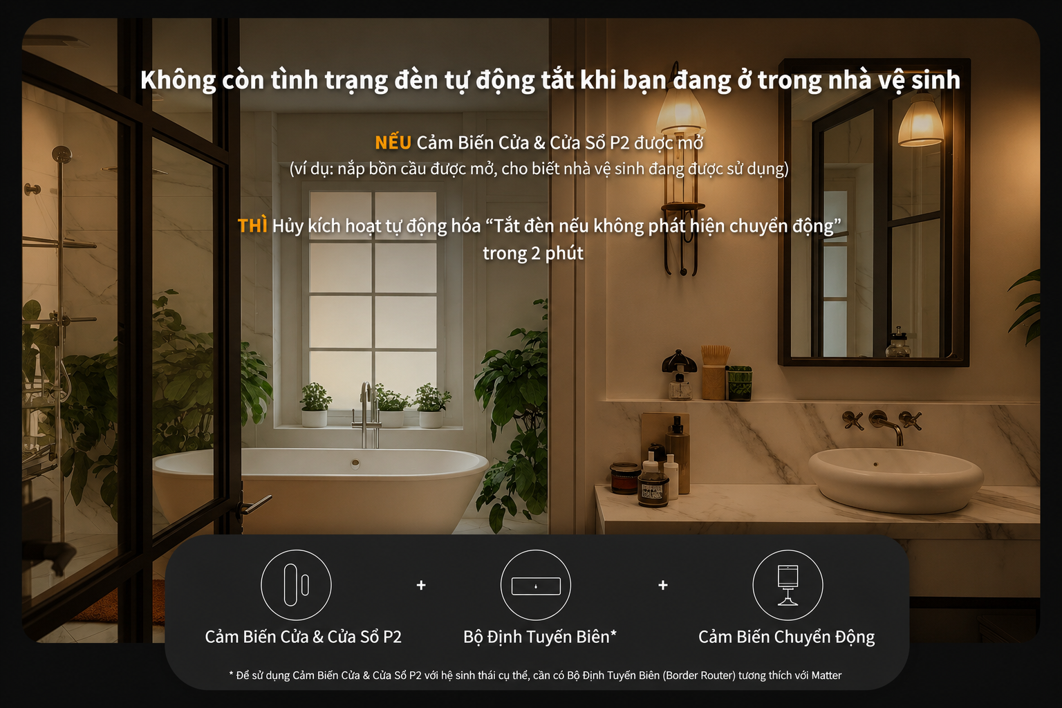 Cảm biến cửa Aqara P2 tương thích Matter