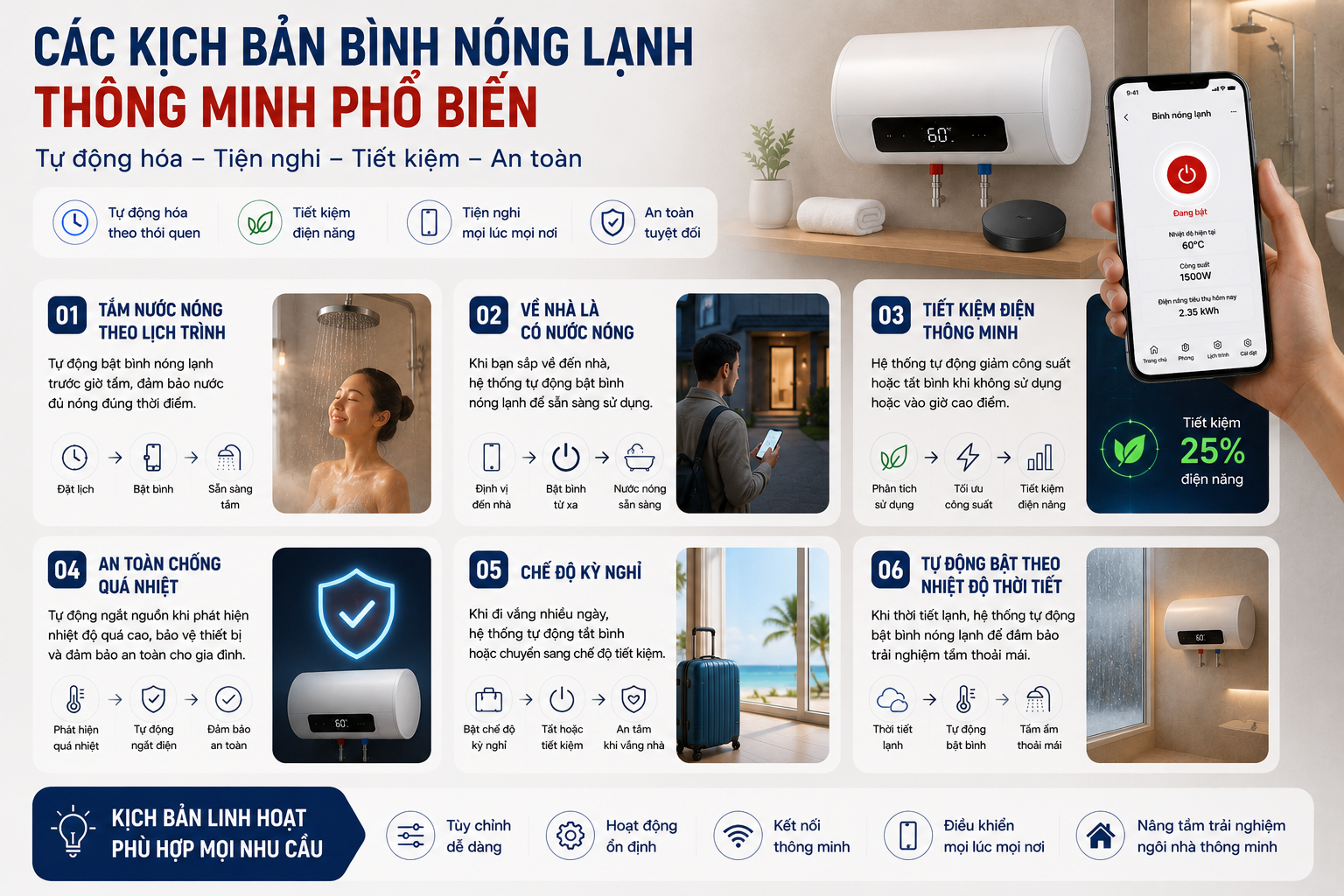 Kịch bản điều khiển bình nước nóng thông minh