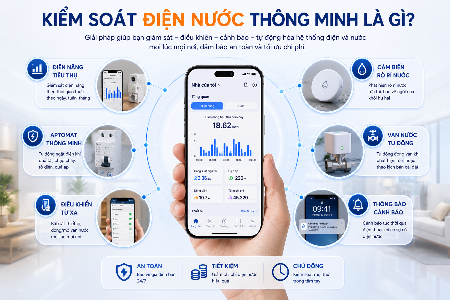 Kiểm soát điện nước thông minh là gì?