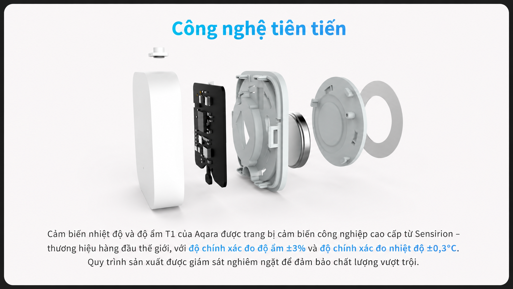 Cảm biến nhiệt độ và độ ẩm thông minh Aqara T1