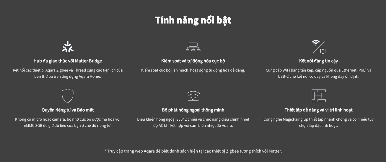 Tính năng nổi bật của Aqara HUB M3
