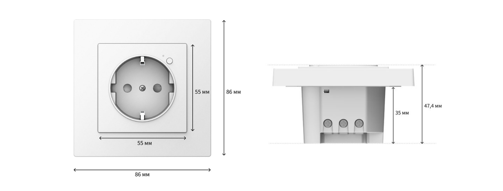 Ổ cắm Aqara Wall Outlet H2 EU