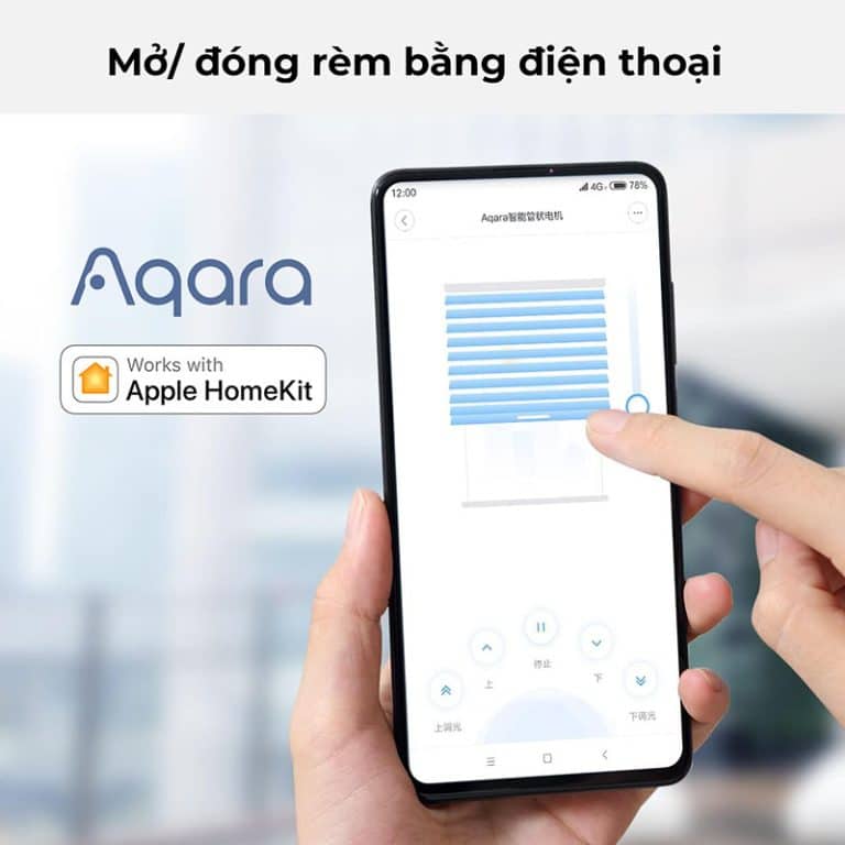 Động cơ rèm cuốn Aqara thực tế
