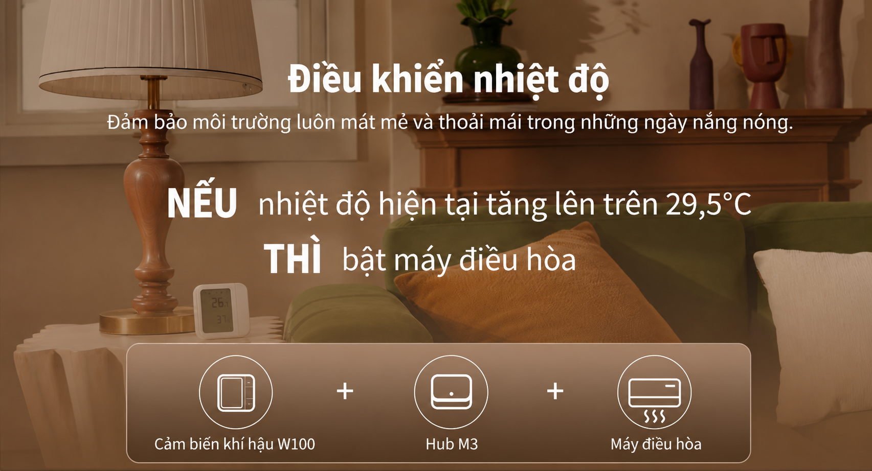 Cảm biến nhiệt độ và độ ẩm Aqara W100