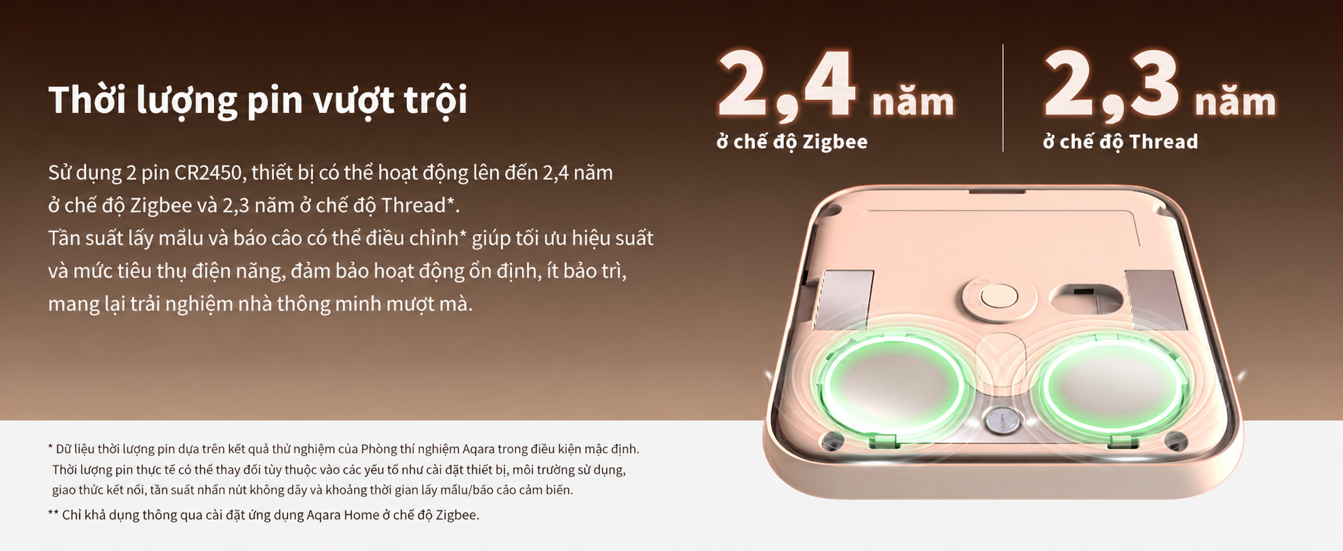 Cảm biến nhiệt độ và độ ẩm Aqara W100