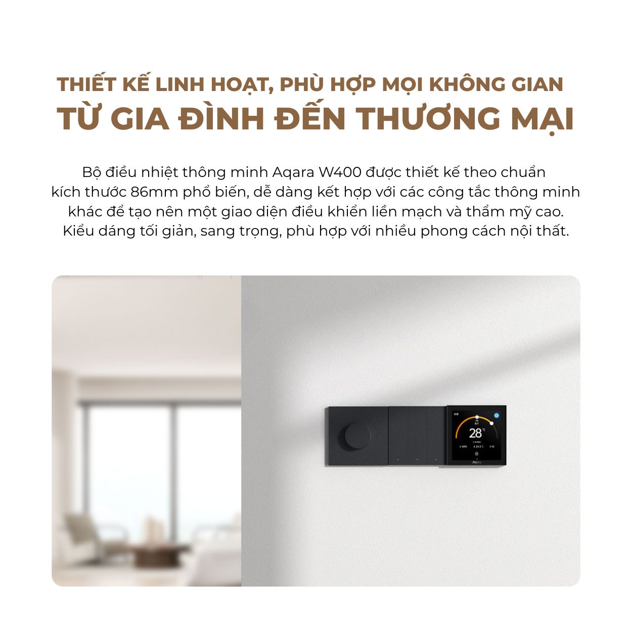 Bộ điều nhiệt Aqara W400 (VRF) Zigbee, Apple Homekit - Aqara Thermostat W400 (WT-A01D) 6 Aqara Thermostat W400