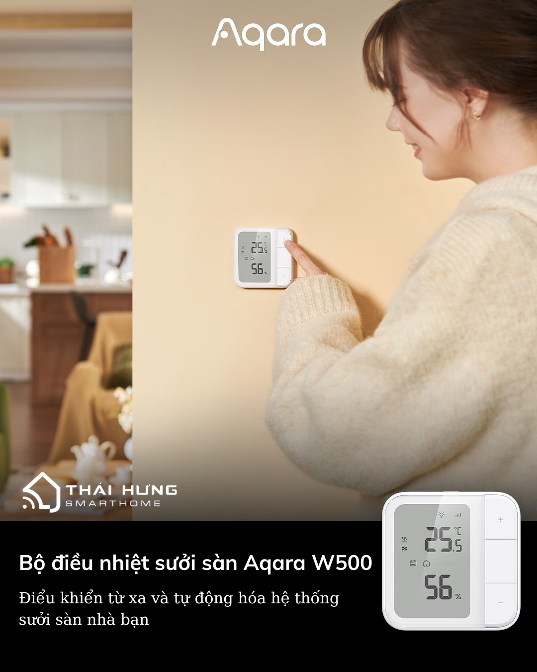 Bộ điều nhiệt sưởi sàn Aqara W500
