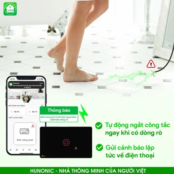 Công tắc chống giật bình nóng lạnh