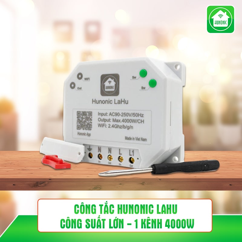 Công Tắc Thông Minh Hunonic Lahu 1 Kênh