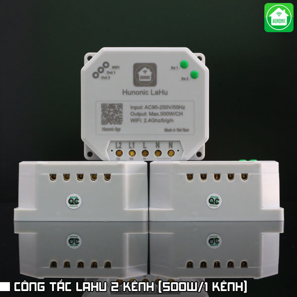 Công tắc thông minh Hunonic Lahu 2 kênh