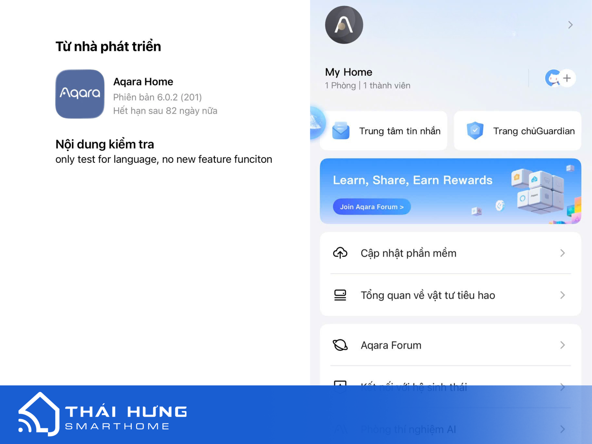 Aqara cập nhật bản Beta