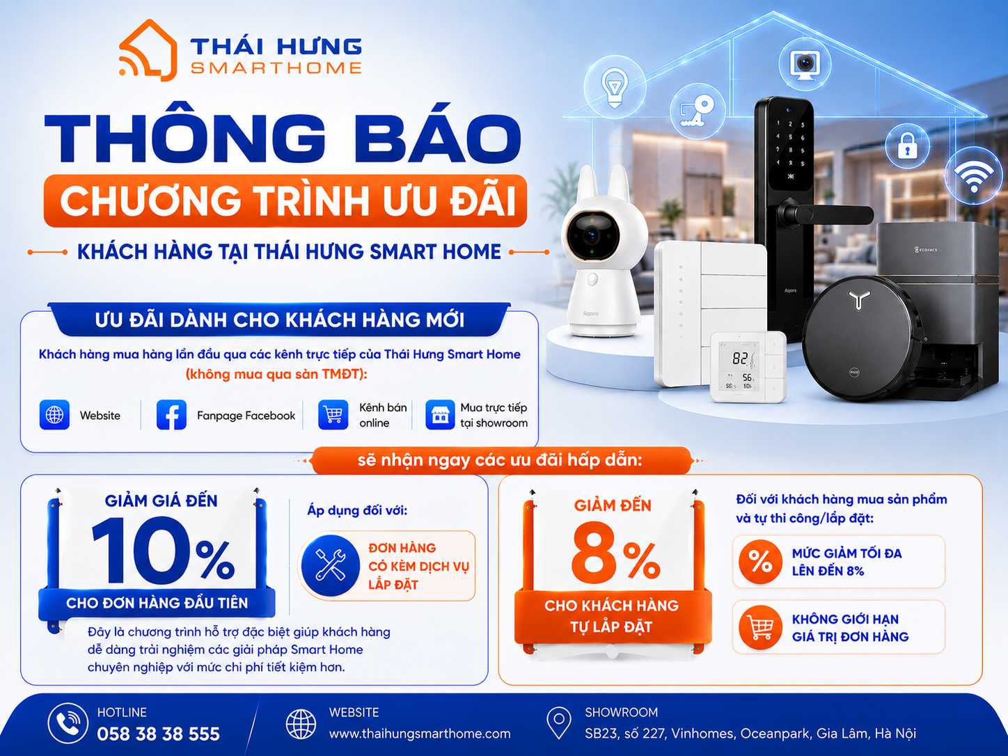 CHƯƠNG TRÌNH ƯU ĐÃI KHÁCH HÀNG TẠI THÁI HƯNG SMART HOME