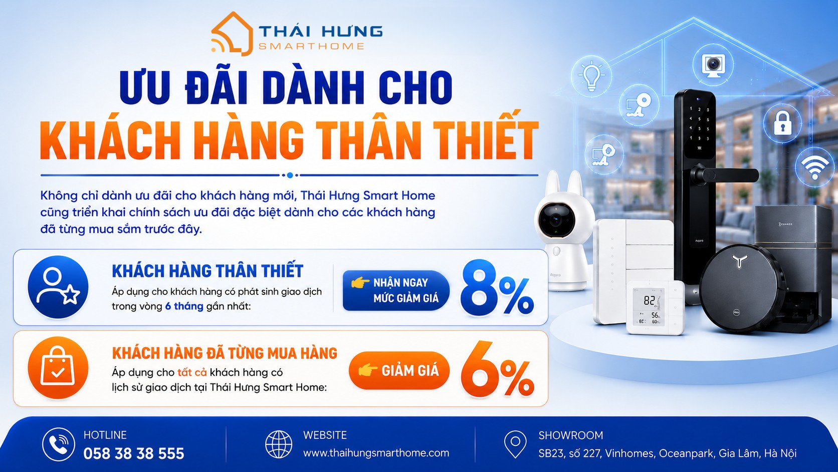 CHƯƠNG TRÌNH ƯU ĐÃI KHÁCH HÀNG TẠI THÁI HƯNG SMART HOME