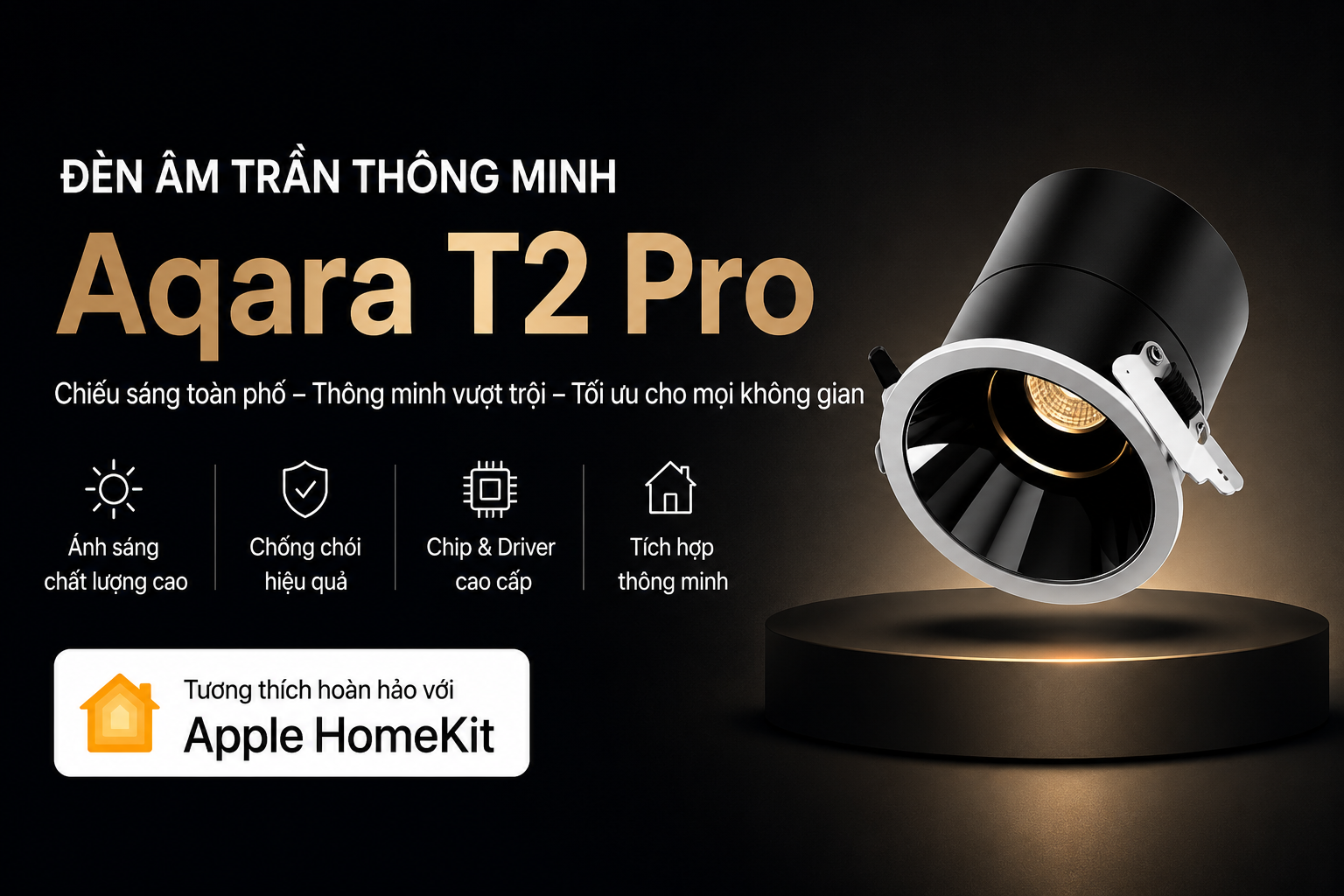 So sánh đèn âm trần Aqara T2, T2 Lite, T2 Pro