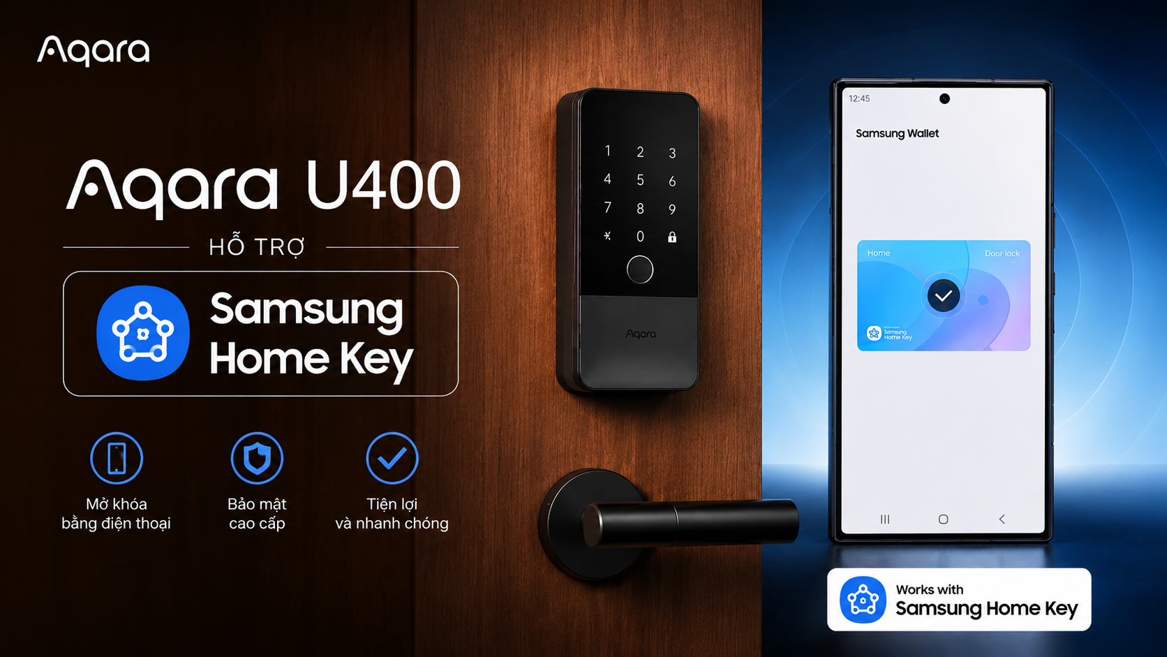 Aqara U400 hỗ trợ Samsung Homekey