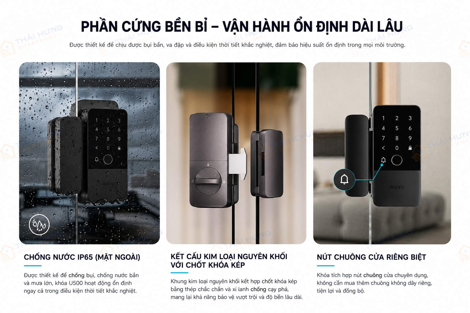 Aqara U500 vận hành êm ái