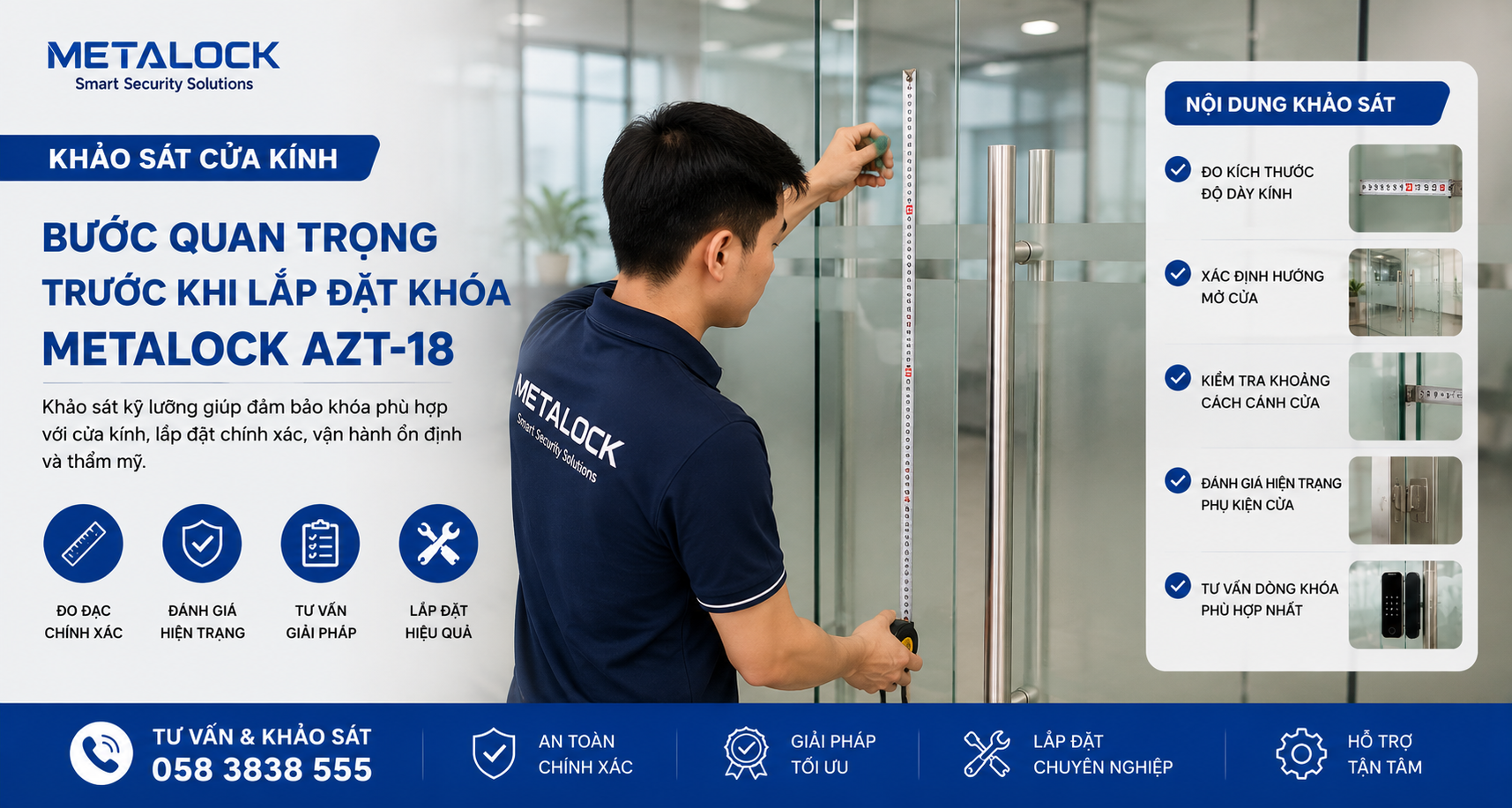 Khóa cửa kính thông minh AZT-18