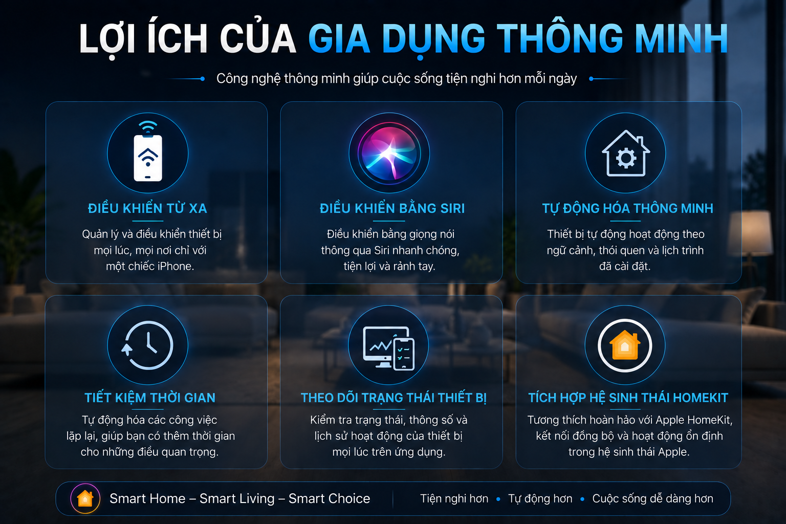 Lợi ích của thiết bị gia dụng tương thích Homekit