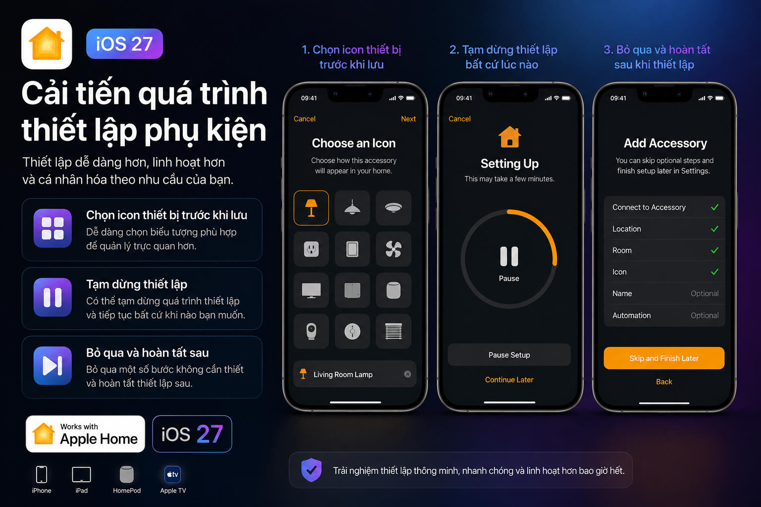 Cải tiến quá trình thiết lập phụ kiện IoS