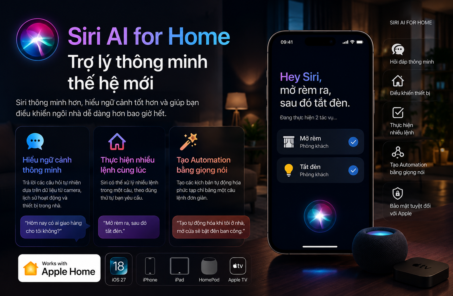 Siri AI for Home – Trợ lý thông minh thế hệ mới
