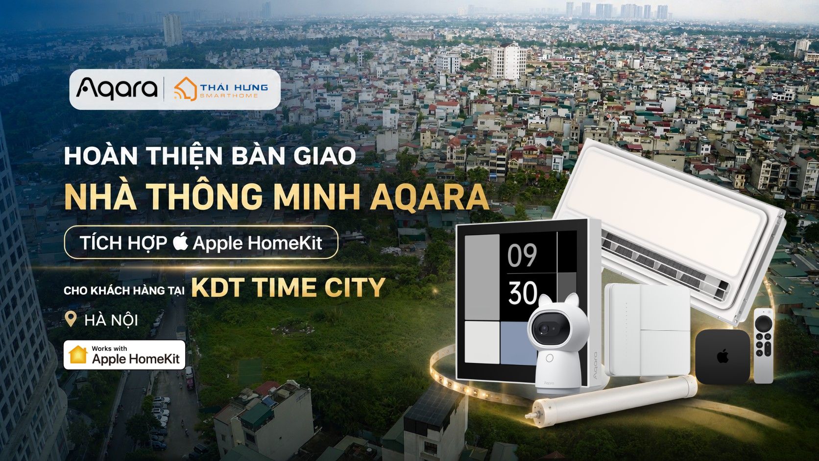 Bàn giao nhà thông minh Aqara tại Time City