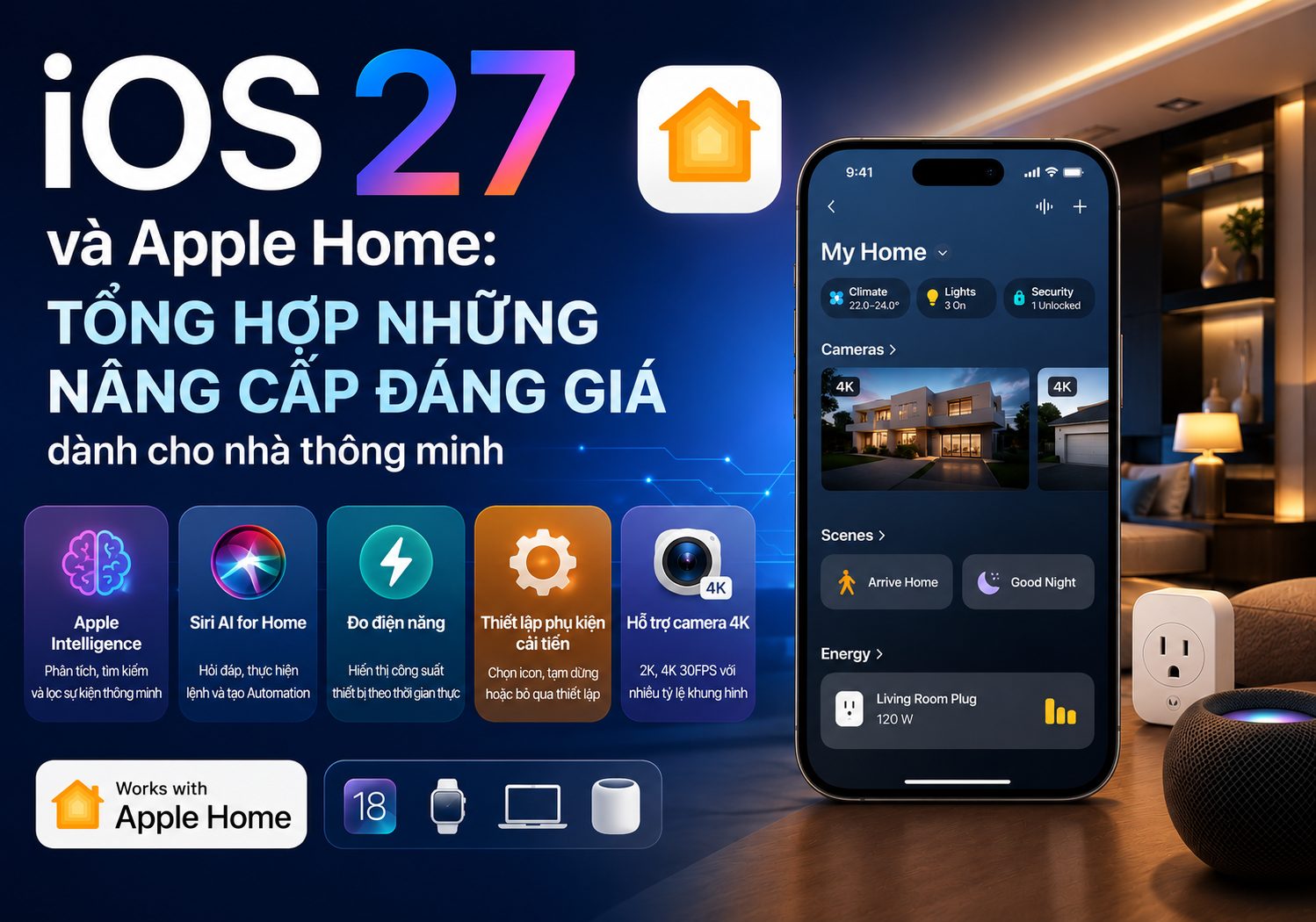 Tính năng mới Apple Home trên iOS 27