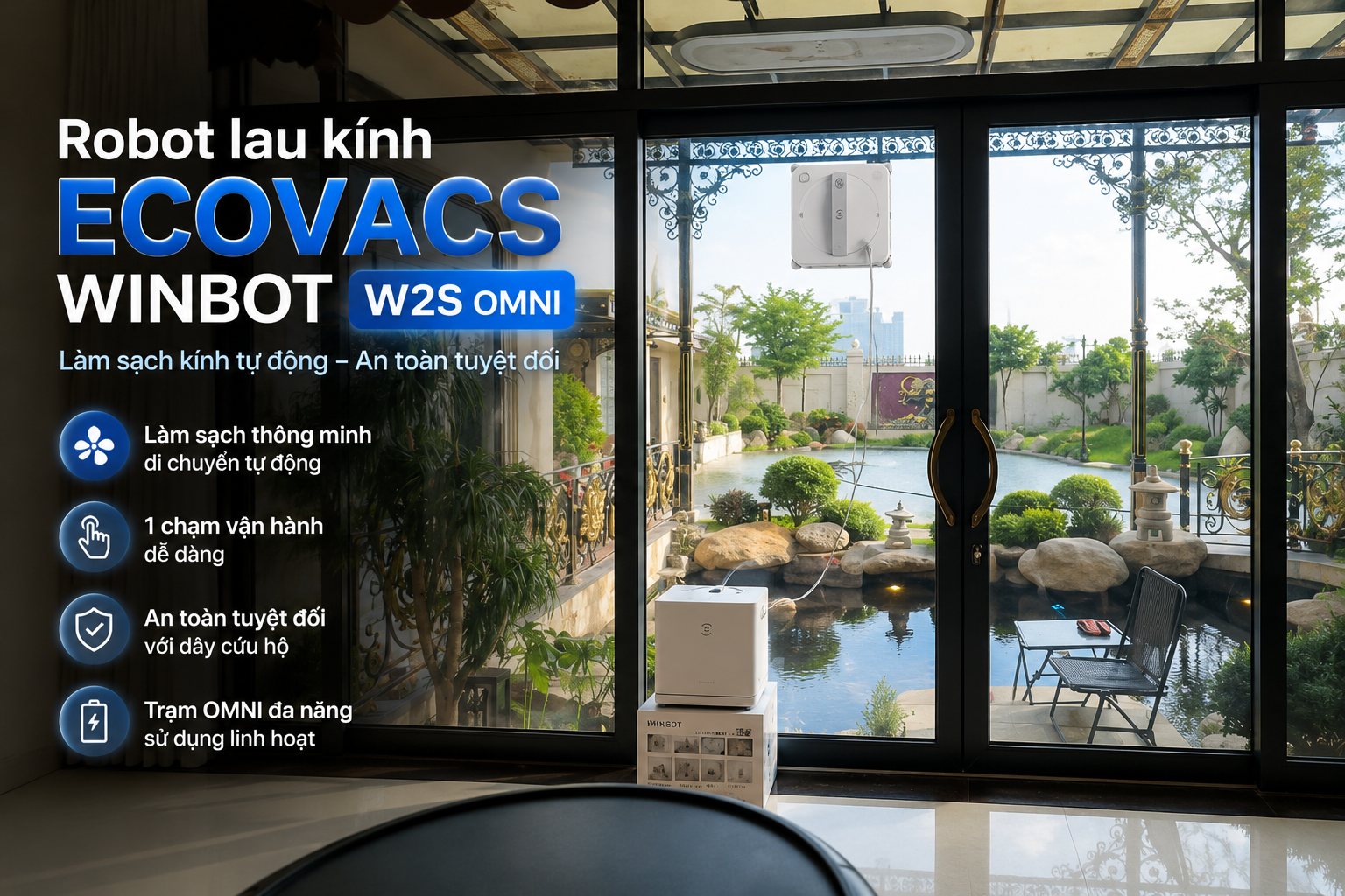 Robot lau kính Ecovacs