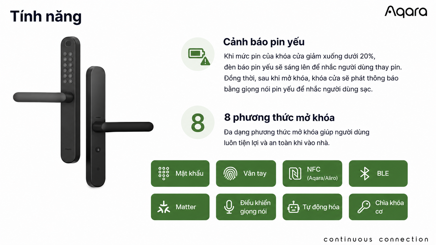 Khóa cửa nhôm thông minh Aqara U600