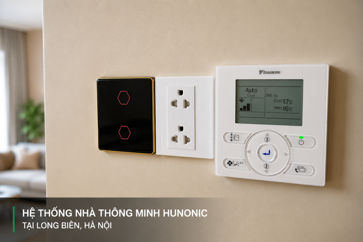 Bàn giao hệ thống nhà thông minh Hunonic cho khách hàng tại Long Biên, Hà Nội