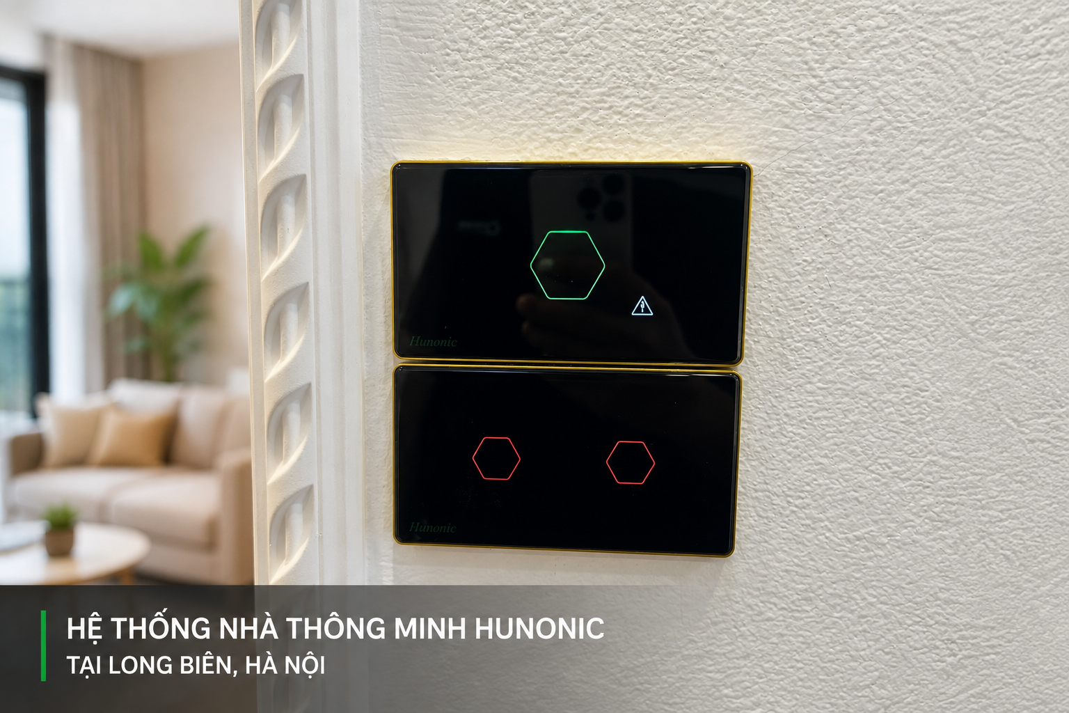 Bàn giao hệ thống nhà thông minh Hunonic cho khách hàng tại Long Biên, Hà Nội