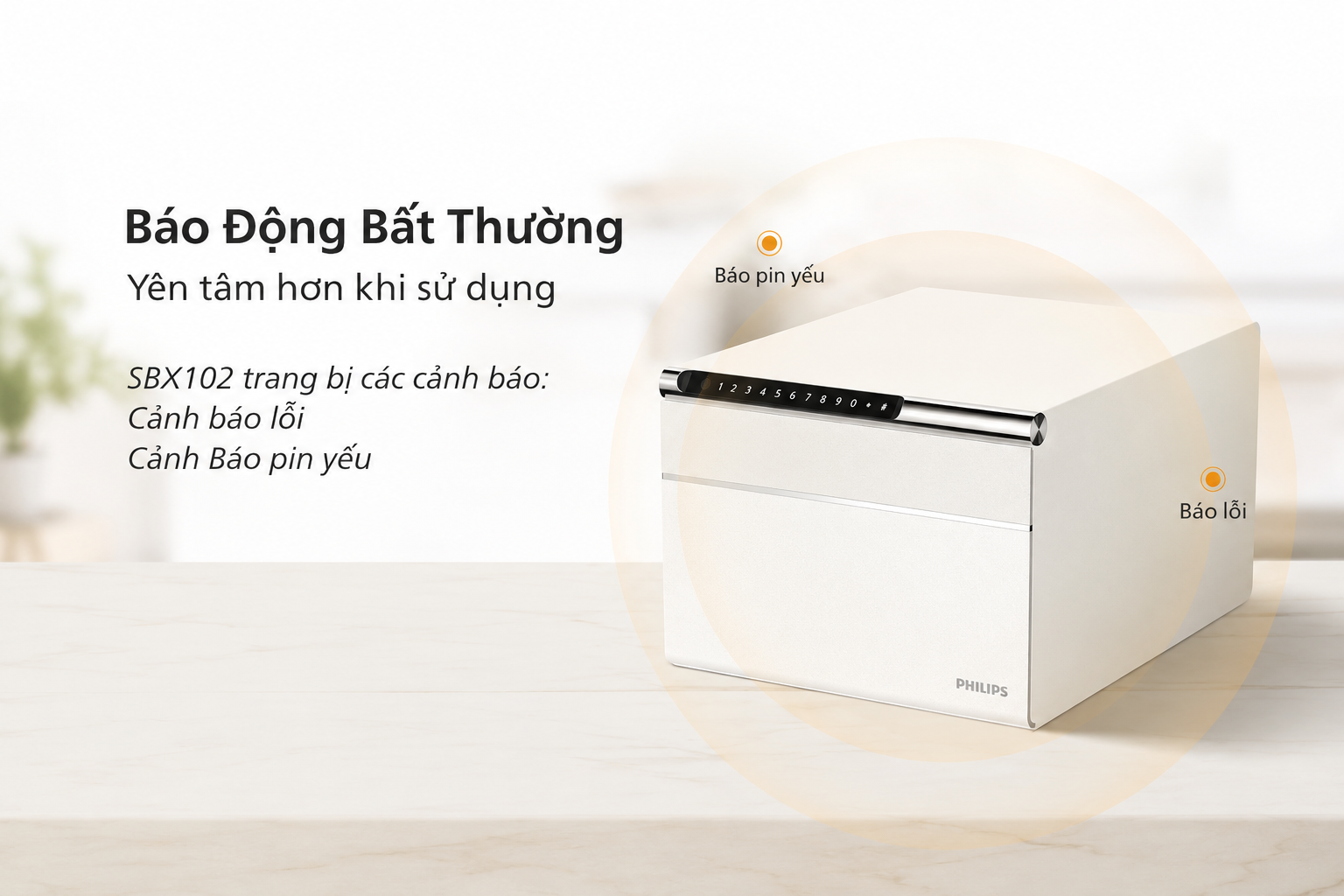 Két sắt thông minh mini Philips SBX102
