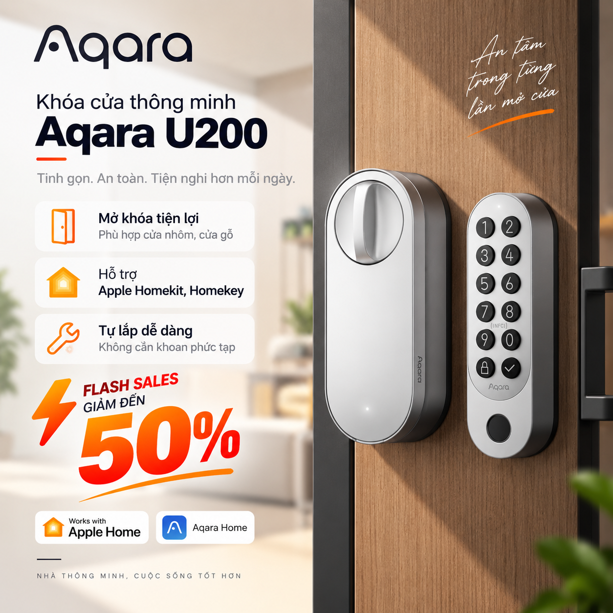 Khoá thông minh Aqara U200 EL-D02D