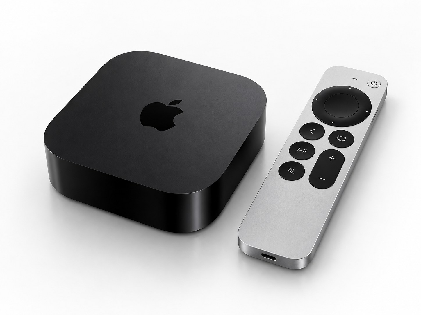 Ảnh minh họa Apple TV 4K và Siri Remote