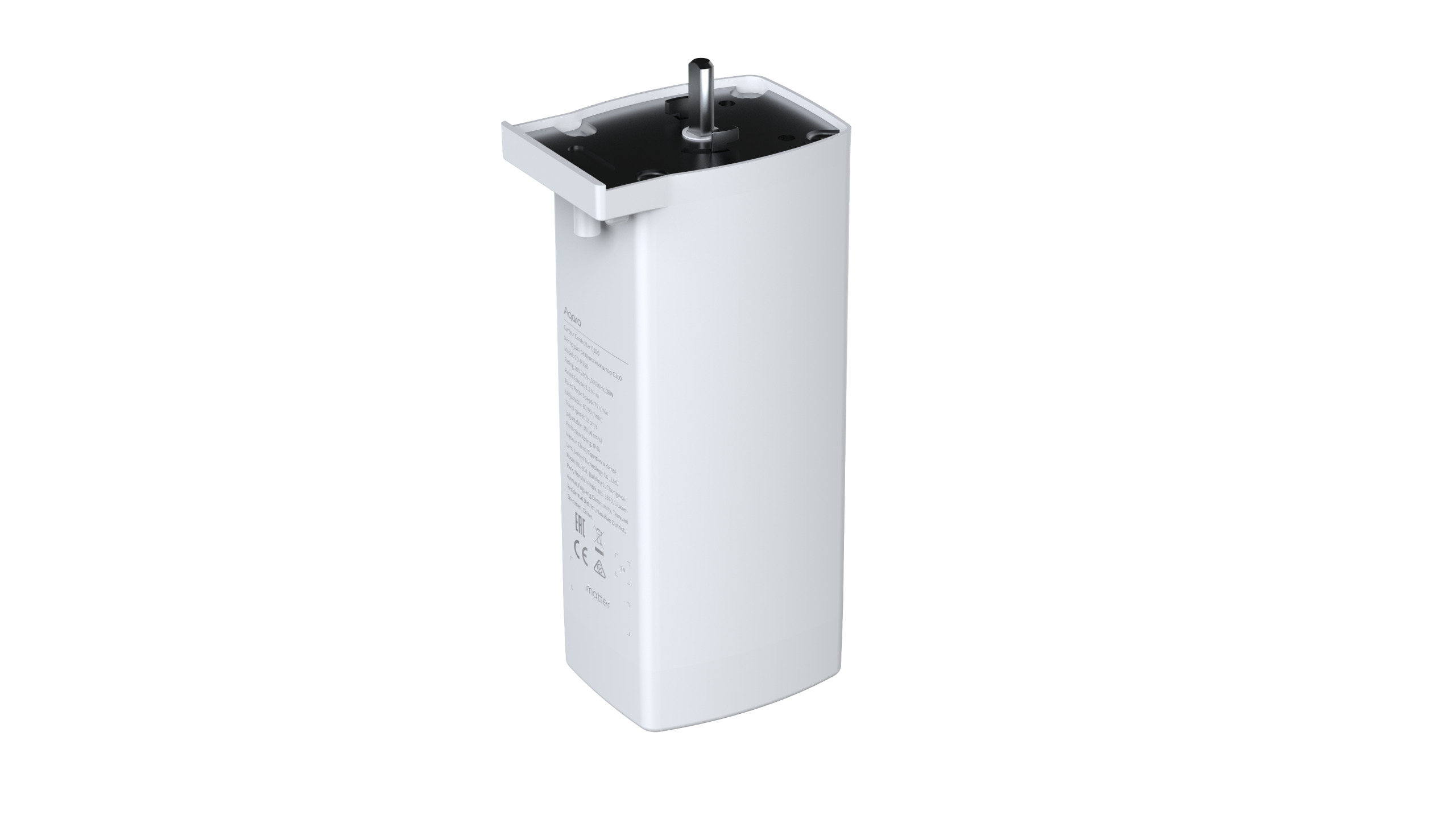 Thiết kế nhỏ gọn và trục động cơ rèm Aqara C100
