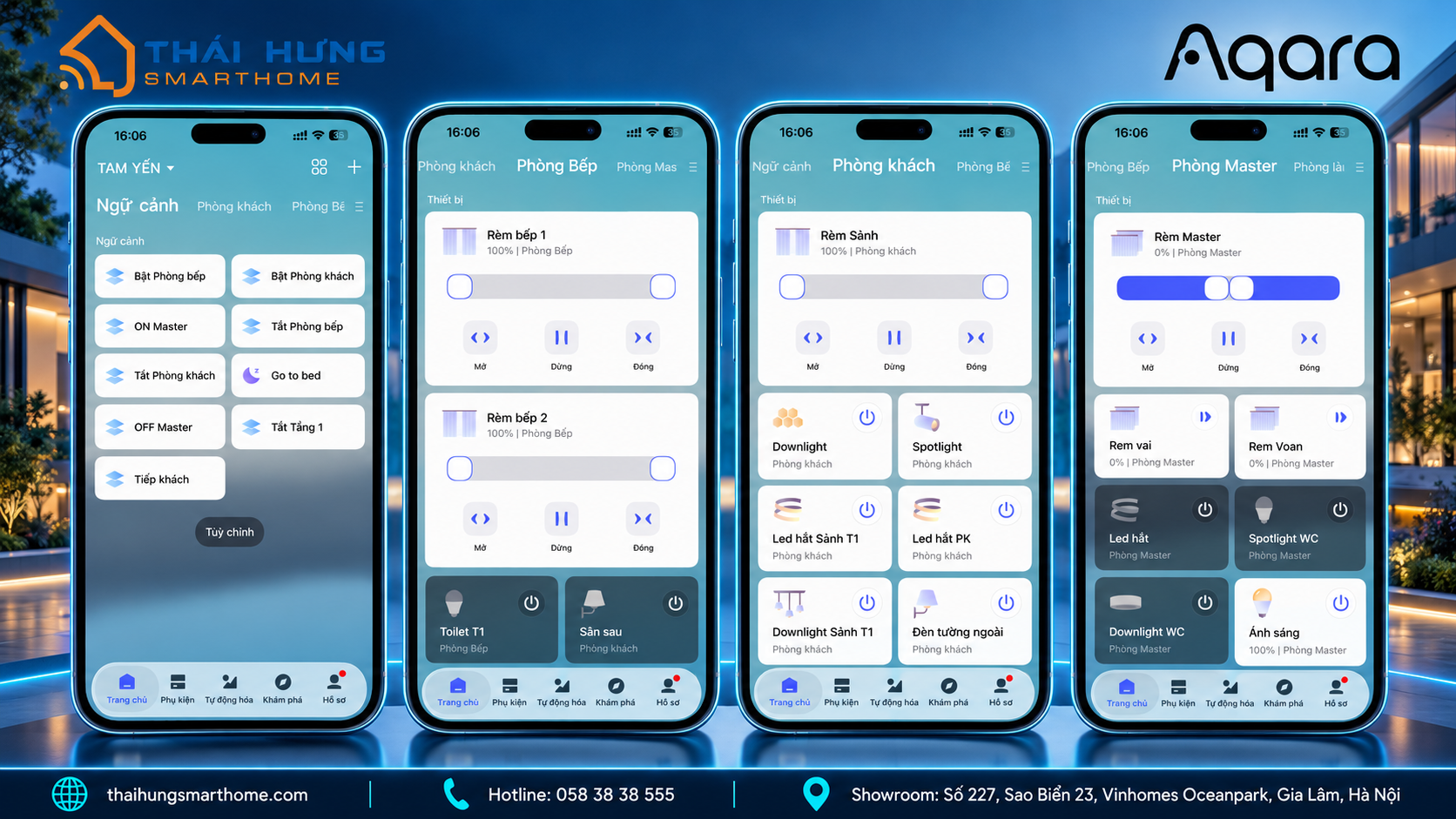 Các ngữ cảnh tự động được thiết lập trên Aqara Home App